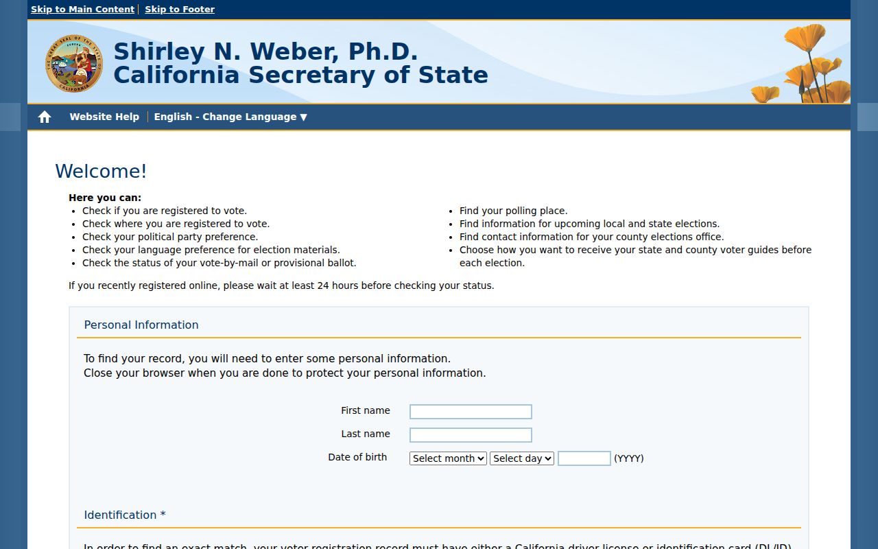 Placer County residents directory voter status lookup