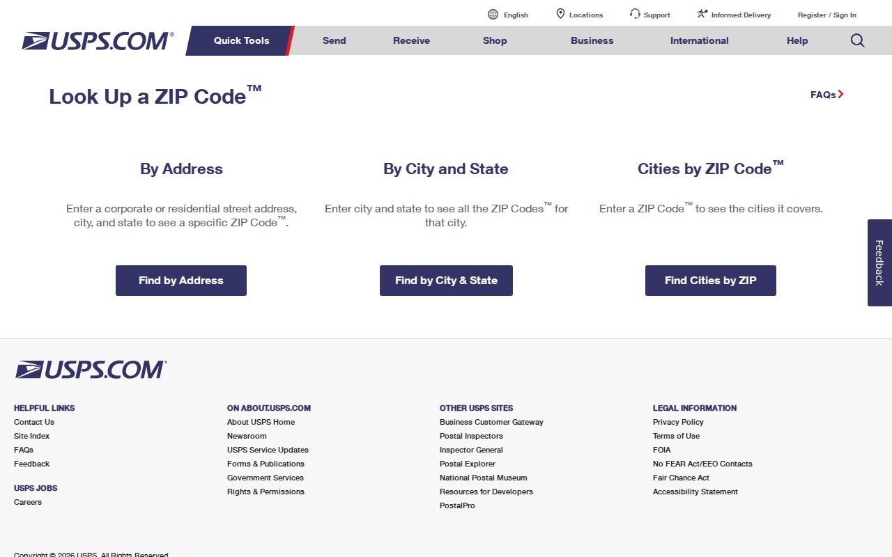 Placer County ZIP code directory USPS lookup